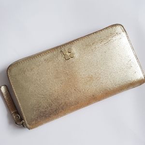 Kate Space Fullzip  Gold Metallic Lady Wallet
